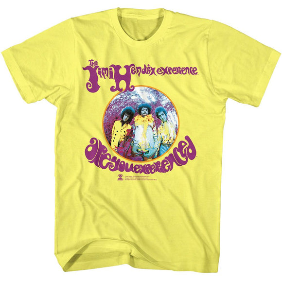 Jimi Hendrix-Jimi Hendrix Are You Experienced-Yellow Heather Adult S/S T-Shirt - Yellow Heather
