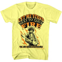 Jimi Hendrix Jimi Hendrix Let Me Stand Adult T-Shirts