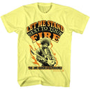 Jimi Hendrix-Jimi Hendrix Let Me Stand-Yellow Heather Adult S/S T-Shirt - Yellow Heather