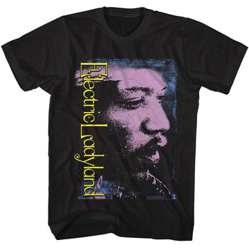 Jimi Hendrix-Jimi Hendrix Electric Ladyland-Black Adult S/S T-Shirt - Black