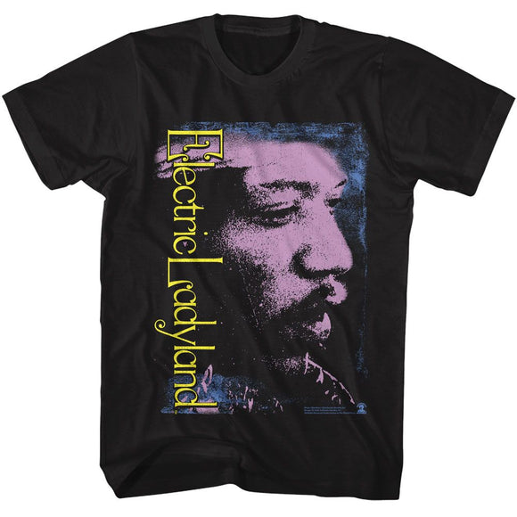 Jimi Hendrix-Jimi Hendrix Electric Ladyland-Black Adult S/S T-Shirt - Black