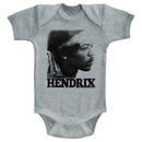 Jimi Hendrix-Vintage Face-Gray Heather Infant S/S Bodysuit-18M - Gray Heather