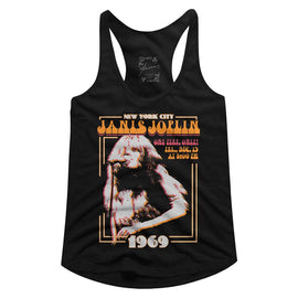 Janis Joplin-New York-Black Ladies Slimfit Racerback-S - Black
