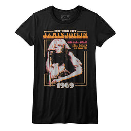 Janis Joplin-New York-Black Ladies S/S T-Shirt - Black