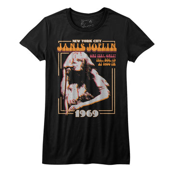 Janis Joplin-New York-Black Ladies S/S T-Shirt - Black