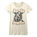 Janis Joplin-Janis-Vintage White Ladies S/S T-Shirt - Vintage White