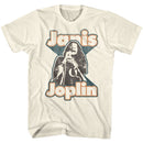 Janis Joplin-Janis-Natural Adult S/S T-Shirt - Natural