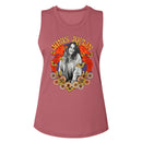 Janis Joplin-Collage-Smoked Paprika Ladies Muscle Tank-S - Smoked Paprika