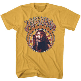 Janis Joplin-Nouveau Circle-Ginger Adult S/S T-Shirt - Ginger