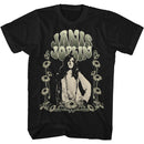 Janis Joplin-Art Nouveau Sunflowers-Black Adult S/S T-Shirt - Black