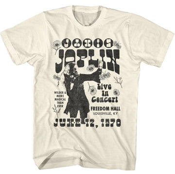 Janis Joplin-Janis Joplin Wilder And More Magical-Natural Adult S/S T-Shirt - Natural
