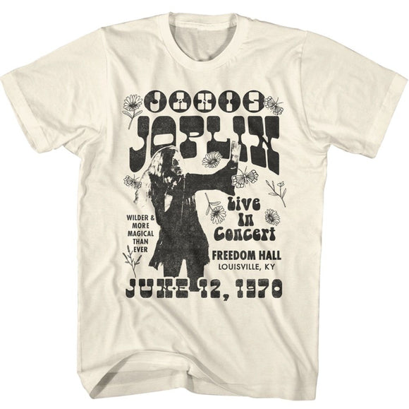 Janis Joplin-Janis Joplin Wilder And More Magical-Natural Adult S/S T-Shirt - Natural