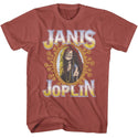 Janis Joplin Janis Joplin Floral Frame Adult T-Shirts