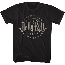 Jelly Roll-Jelly Roll Jr Nash Tenn-Black Adult S/S T-Shirt - Black