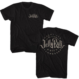 Jelly Roll-Jelly Roll 2 Sided-Black Adult S/S T-Shirt ***F&B*** S - Black