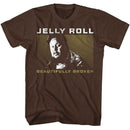 Jelly Roll-Jelly Roll Beautifully Broken-Dark Chocolate Adult S/S T-Shirt - Dark Chocolate