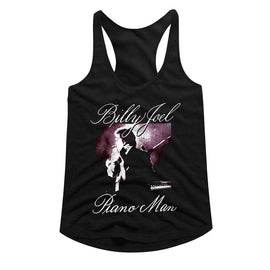 Billy Joel-Piano Man-Black Ladies Slimfit Racerback-S - Black