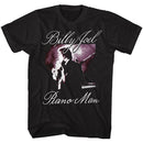 Billy Joel-Piano Man-Black Adult S/S T-Shirt - Black