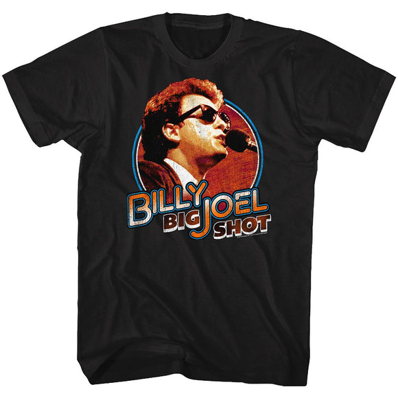 Billy Joel-Big Shot-Black Adult S/S T-Shirt - Black
