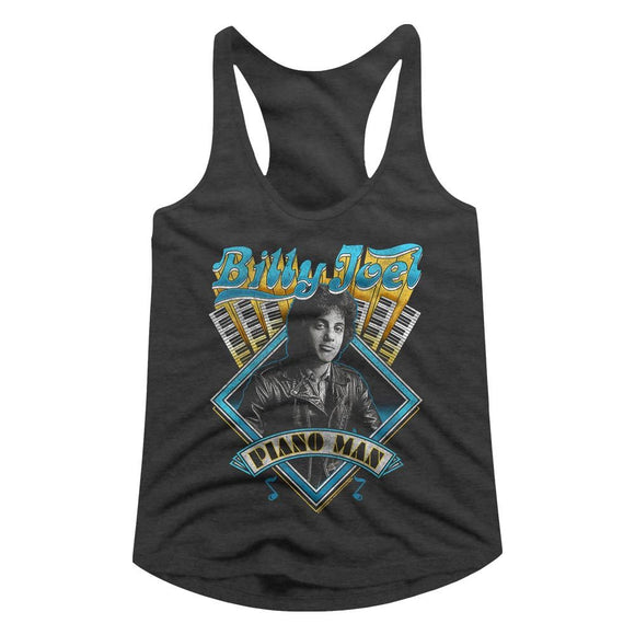 Billy Joel-Billy Joel-Black Ladies Slimfit Racerback-S - Black