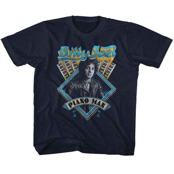 Billy Joel-Billy Joel-Navy Youth S/S T-Shirt (7-8) - Navy