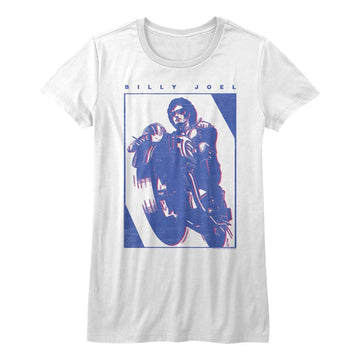 Billy Joel-Billy Joel-White Ladies S/S T-Shirt - White
