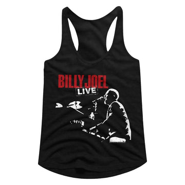 Billy Joel-81 Tour-Black Ladies Slimfit Racerback-S - Black