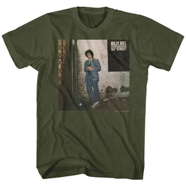 Billy Joel-52Nd Street-Military Green Adult S/S T-Shirt - Military Green