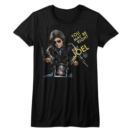 Billy Joel-You May Be Right-Black Ladies S/S T-Shirt - Black