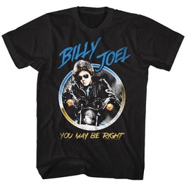 Billy Joel-You May Be Right-Black Adult S/S T-Shirt - Black