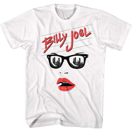 Billy Joel-Lips-White Adult S/S T-Shirt - White