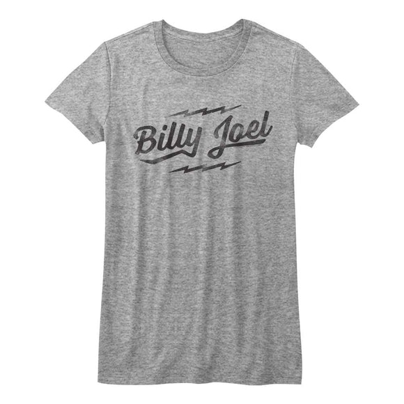 Billy Joel-Logo-Athletic Heather Ladies S/S T-Shirt - Athletic Heather