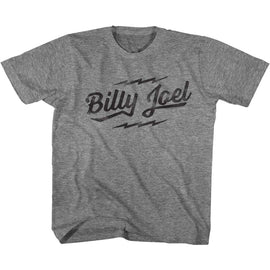 Billy Joel-Logo-Graphite Heather Toddler S/S T-Shirt-2T - Graphite Heather