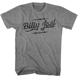 Billy Joel-Logo-Graphite Heather Adult S/S T-Shirt - Graphite Heather