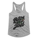 Billy Joel-Only The Good-Gray Heather Ladies Racerback-S - Gray Heather