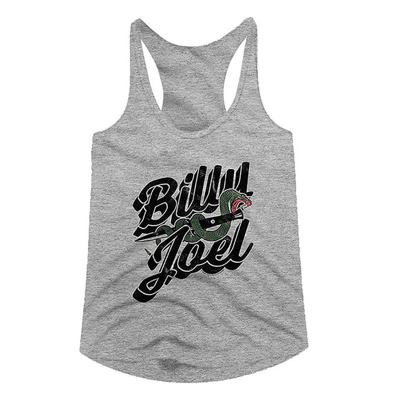 Billy Joel-Only The Good-Gray Heather Ladies Racerback-S - Gray Heather