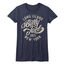 Billy Joel-Long Island-Navy Ladies S/S T-Shirt - Navy