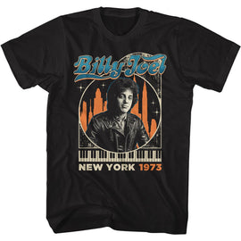 Billy Joel-Billyinthecity-Black Adult S/S T-Shirt - Black