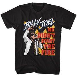 Billy Joel-Didnt Start The Fire-Black Adult S/S T-Shirt - Black