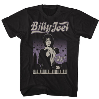 Billy Joel Billy Joel Cityscape With Stars Adult T-Shirts
