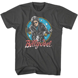 Billy Joel-Billy Joel Bikes And Stars-Smoke Adult S/S T-Shirt - Smoke