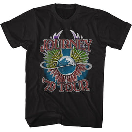 Journey-Journey 79 Tour-Black Adult S/S T-Shirt - Black