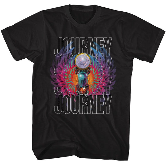 Journey-Journey Gradiant Scarab-Black Adult S/S T-Shirt - Black