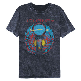 Journey-Journey Scarab With Orb-Mineral Wash Navy Adult S/S T-Shirt - Navy