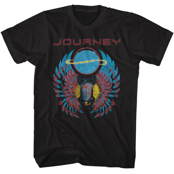 Journey-Journey Scarab With Orb-Black Adult S/S T-Shirt - Black