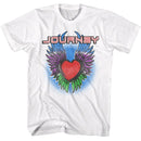Journey-Journey Winged Heart-White Adult S/S T-Shirt - White