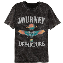 Journey-Journey Departure-Mineral Wash Black Adult S/S T-Shirt - Black