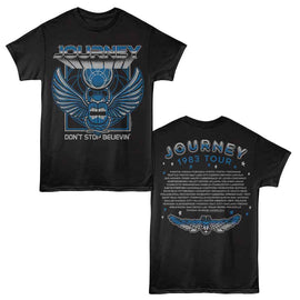 Journey-Journey 3D Text Scarab F B-Black Adult S/S T-Shirt ***F&B*** S - Black