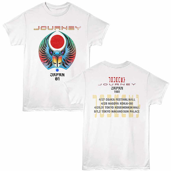 Journey Japan 1981 White Adult T-Shirt