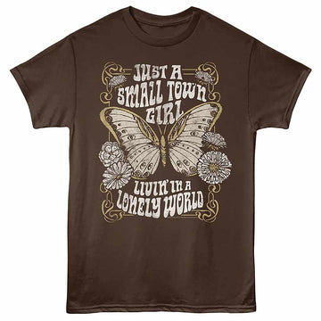 Journey Small Town Girl Dark Chocolate Adult T-Shirt